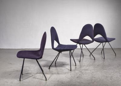 Gastone Rinaldi Set of 4 Gastone Rinaldi chairs for Rima