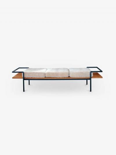 Gastone Rinaldi T904 BENCH WITH SHEARLING CUSHIONS