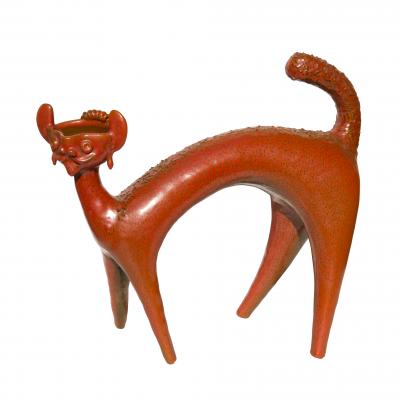 Gatto ceramic sculpture
