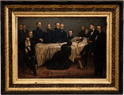 Gemalt Kromer A Kromer Bavarian active 19th century Death Bed of Lincoln 1867