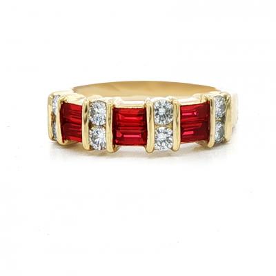 Gemlok Ruby and Diamond Band