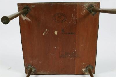 Genaro Alvarez MOSAIC TILE AND BRASS SIDE TABLE BY GENARO ALVAREZ