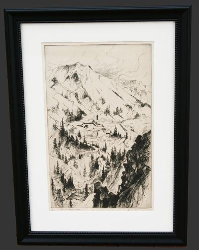 Gene Alice Geneva Glasier Kloss Mine and Mountain Sketch