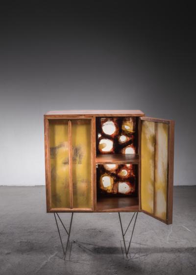 Gene Caples Gene Caples painted fiber cabinet