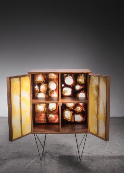 Gene Caples Gene Caples painted fiber cabinet