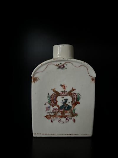 General Giles 1759 1825 Chinese Export Porcelain Armorial Tea Caddy