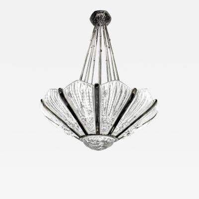 Genet et Michon French Art Deco Chandelier by Genet et Michon