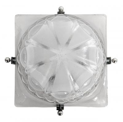 Genet et Michon French Art Deco Geometric Flush Mount or Sconce by Genet Michon