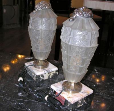 Genet et Michon French Art Deco Night Lights