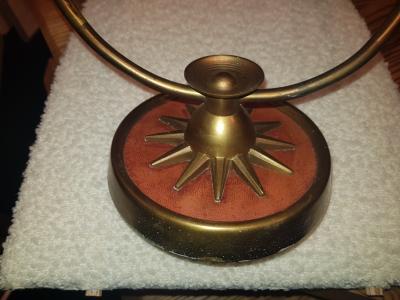 Genet et Michon Genet Michon rarest pair of bronze and leather vintage sconces