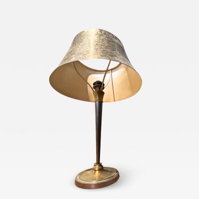 Genet et Michon Genet Michon solid bronze extreme quality table lamp with Printz style shade