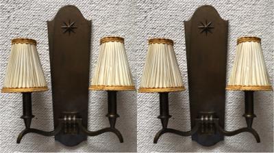 Genet et Michon Genet Michon vintage extreme quality bronze sconces