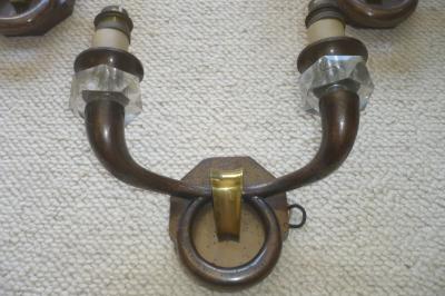 Genet et Michon Genet et Michon Set of 3 Bronze Sconces