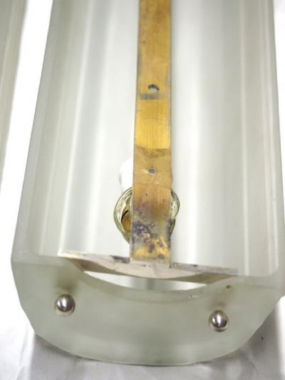 Genet et Michon Genet et Michon molded glass pair of sconces