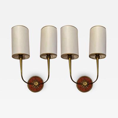 Genet et Michon Genet et Michon refined pair of 40s sconces