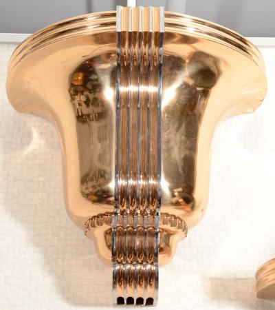 Genet et Michon Huge pair of Art D co Bronze sconces