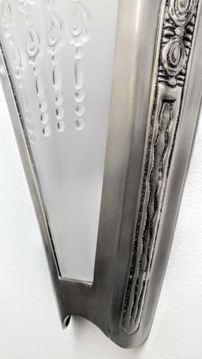 Genet et Michon Pair of French Art Deco Fan Sconces by Genet et Michon