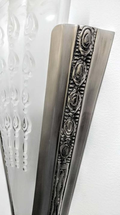 Genet et Michon Pair of French Art Deco Fan Sconces by Genet et Michon