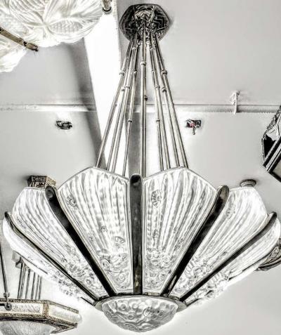 Genet et Michon Pair of French Art Deco Genet et Michon Wall Sconces