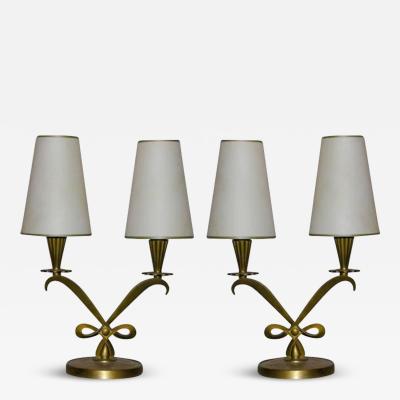 Genet et Michon Pair of French Art Deco Table Lamps by Genet et Michon