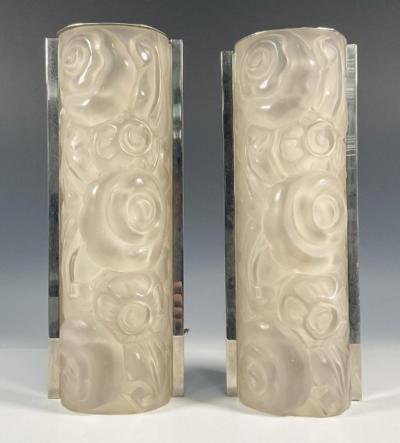 Genet et Michon Pair of French Art Deco Wall Sconces by Genet and Michon two pairs available 