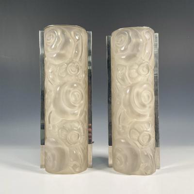 Genet et Michon Pair of French Art Deco Wall Sconces by Genet and Michon two pairs available 