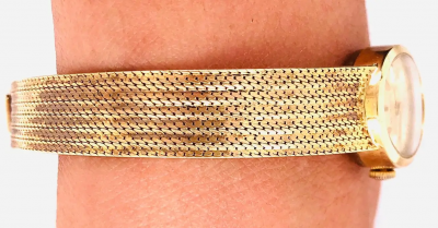 Geneva Mercer Vintage 14 Karat Yellow Gold Geneva Swiss Made Watch