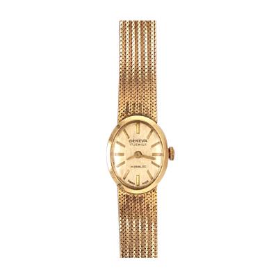 Geneva Mercer Vintage 14 Karat Yellow Gold Geneva Swiss Made Watch