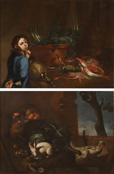 Genoese school of the 17th century pair of still life paintings