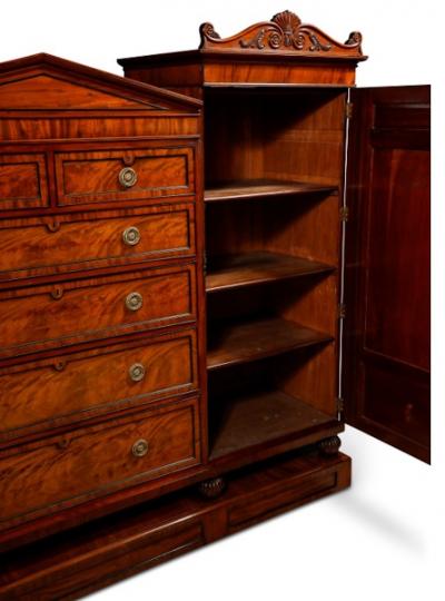 Gentleman s Regency Mahogany Wardrobe Circa 1815