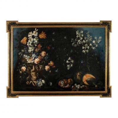 Genuine Antique 17th Century Italian Still Oil Painting