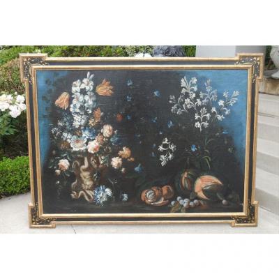 Genuine Antique 17th Century Italian Still Oil Painting