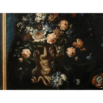 Genuine Antique 17th Century Italian Still Oil Painting