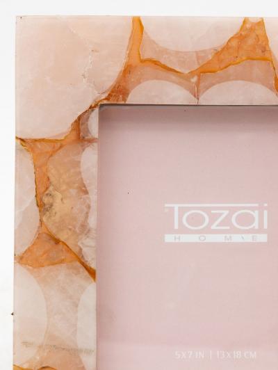 Genuine Pink Quartz Glass 5 x 7 photo frame by Tozai Home 2015
