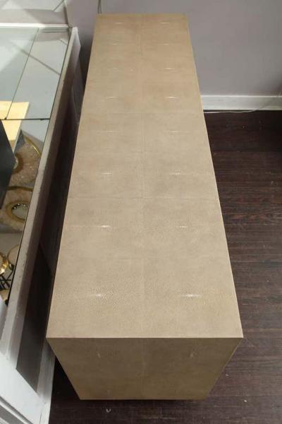 Genuine Shagreen Sideboard Floating on Acrylic Base