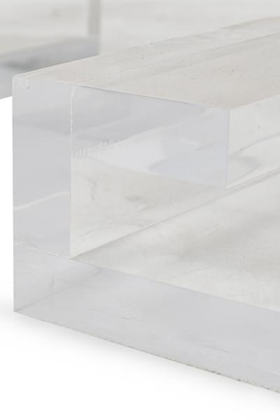 Geoffrey Bradfield GEOFFREY BRADFIELD American Contemporary Greek Key Shaped Lucite Coffee Table