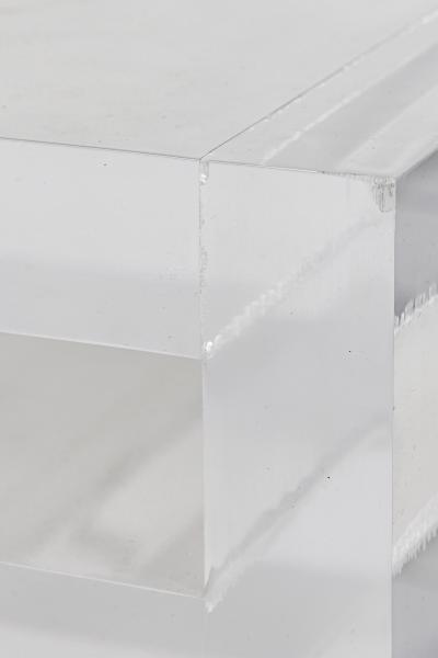 Geoffrey Bradfield GEOFFREY BRADFIELD American Contemporary Greek Key Shaped Lucite Coffee Table