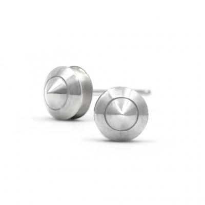 Geoffrey Good Geoffrey Good Matte Silver Bullet Stud Earrings