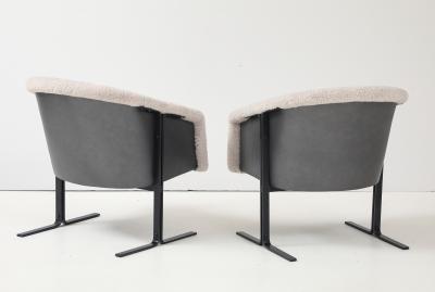 Geoffrey Harcourt Geoffrey Harcourt Sheepskin Bronze Chairs