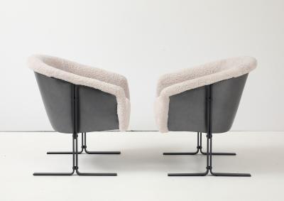 Geoffrey Harcourt Geoffrey Harcourt Sheepskin Bronze Chairs