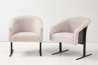 Geoffrey Harcourt Geoffrey Harcourt Sheepskin Bronze Chairs