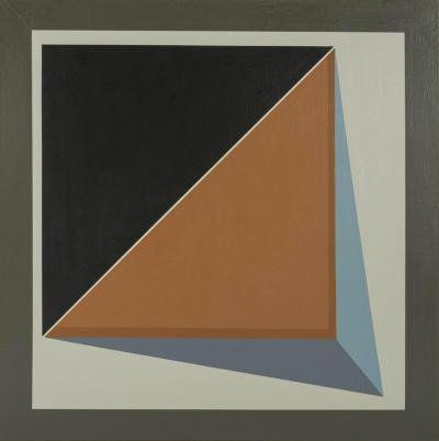 Geometric Abstract Expressionist Mixed Medium Painting