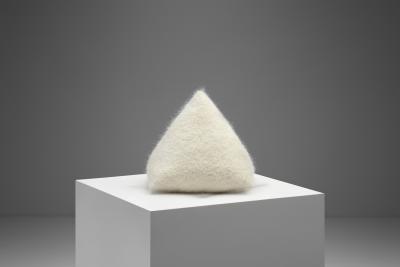 Geometric Accent Pillow in Premium White Fabric
