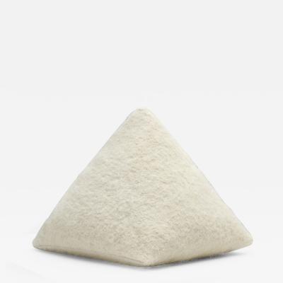 Geometric Accent Pillow in Premium White Fabric