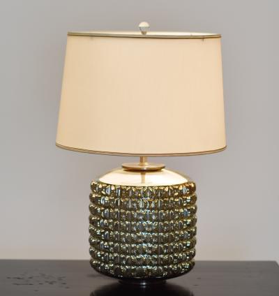 Geometric Mercury Glass Cylinder TABLE LAMP