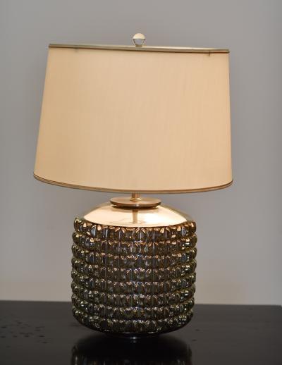 Geometric Mercury Glass Cylinder TABLE LAMP