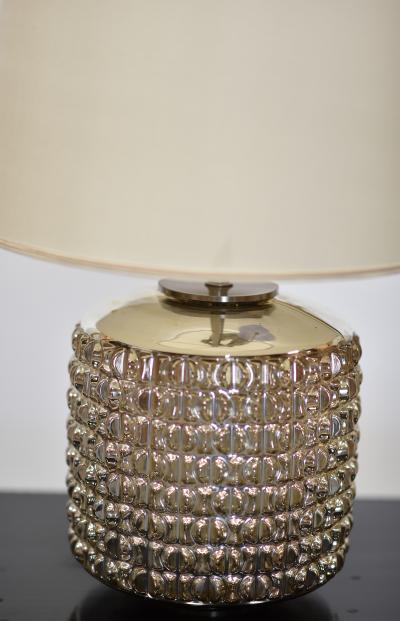 Geometric Mercury Glass Cylinder TABLE LAMP