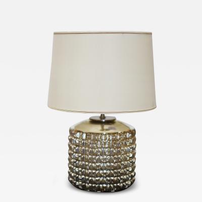 Geometric Mercury Glass Cylinder TABLE LAMP