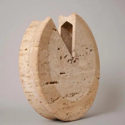 Geometric Travertine Sculpture