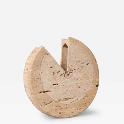 Geometric Travertine Sculpture